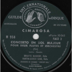 Concerto En Sol Majeur Pour Deux Flûtes Et Orchestre