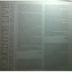 Concinite Live - Koorliederen Van Brahms