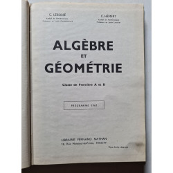 Algèbre et Géométrie