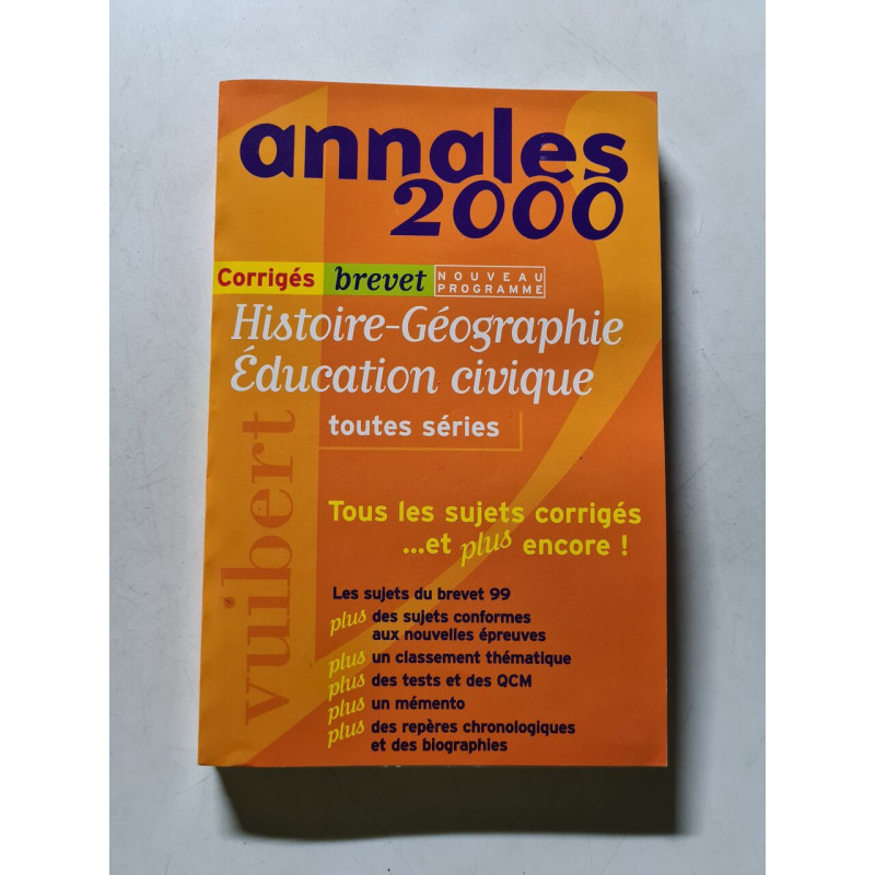 Histoire-Geographie/Education Civique Brevet Toutes Series....