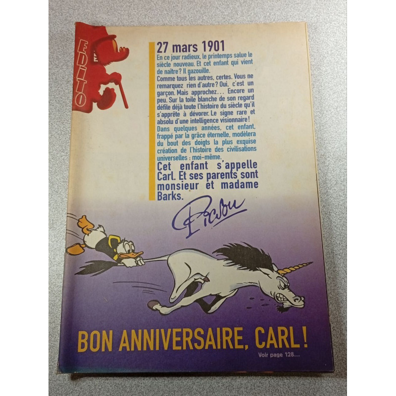 Picsou 27 mars 1901 - Bon anniversaire Carl