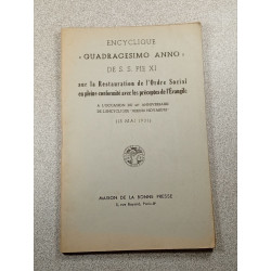 Encyclique Quadragesimo Anno de S.S. Pie XI
