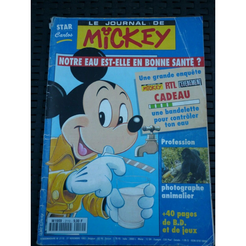 LE JOURNAL DE MICKEY n2110 disney Hachette Presse 27 11