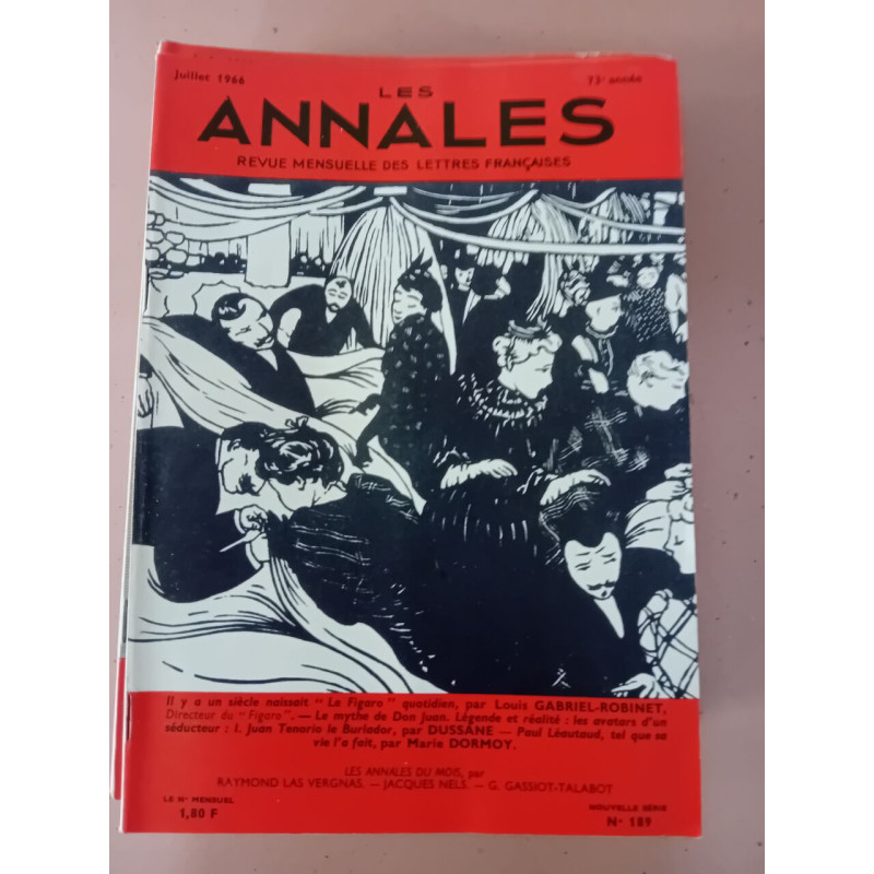 Revue Les annales des lettres françaises N° 189