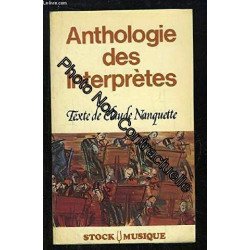 ANTHOLOGIE DES INTERPRETES