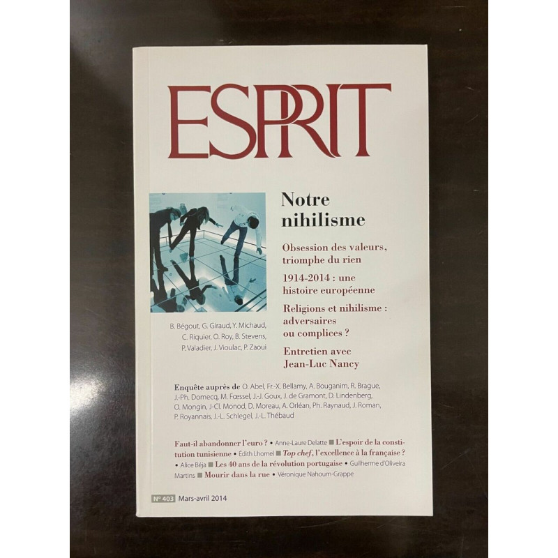 Revue Esprit n 403 mars avril 2014