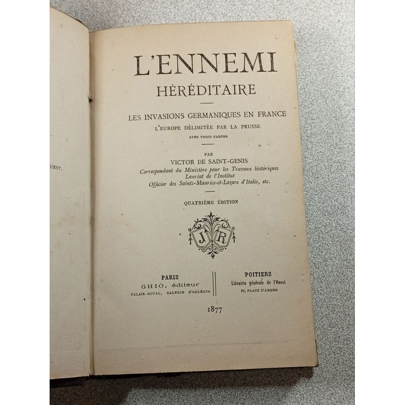 L'ennemi hereditaire - quatrième édition