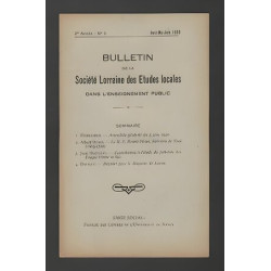 Bulletin Société LORRAINE Etudes Locales n5