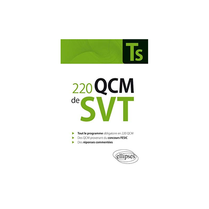 220 Qcm de Svt Terminale S et Concours Fesic Enseignement Obligatoire
