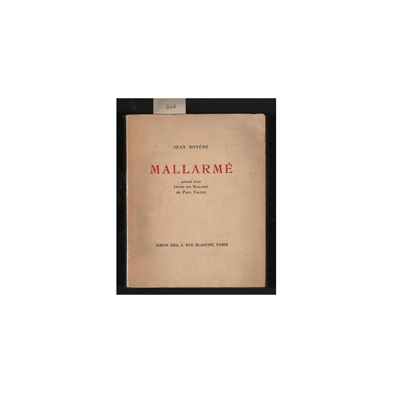Jean Royère MALLARME n1620ex sur Vélin dédicacé