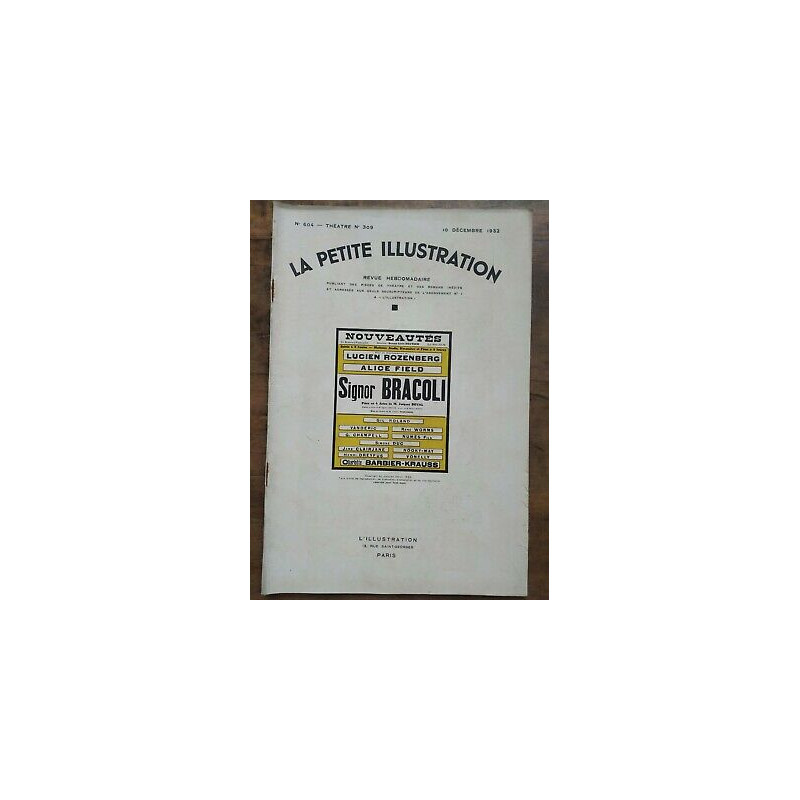 La Petite illustration n604 Théatre Nº309 10 Décembre 1932