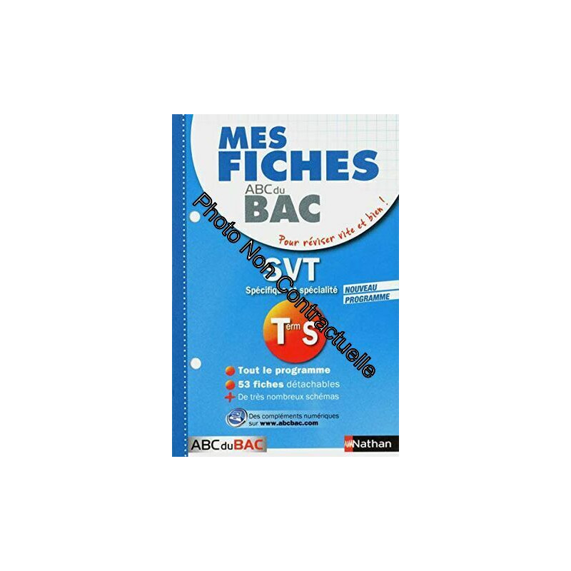 MES FICHES ABC BAC SVT TERM S SPECIFIQUE ET SPECIALITE