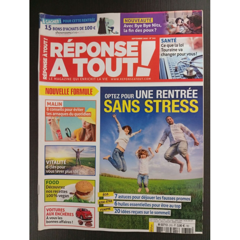 Revue Réponse à tout N° 315