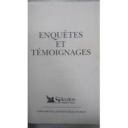 Enquête Et Témoignages