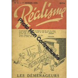 Realisme n° 4 1er fevrier 1949. les demenageurs. la cour des...