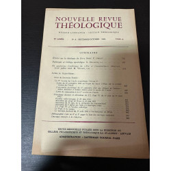 Nouvelle revue théologique 95e année n°8 tome 85