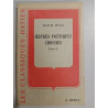 œuvres Poétiques Choisies tome ii Les Classiques hatier