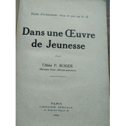 p roger Dans une oeuvre de jeunesse Librairie durand