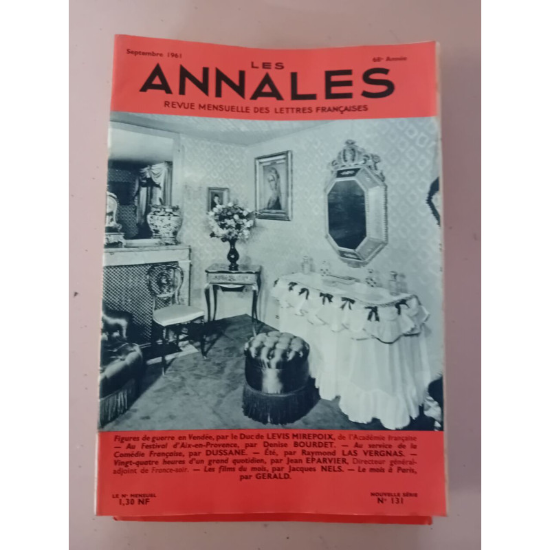 Revue Les annales des lettres françaises N° 131