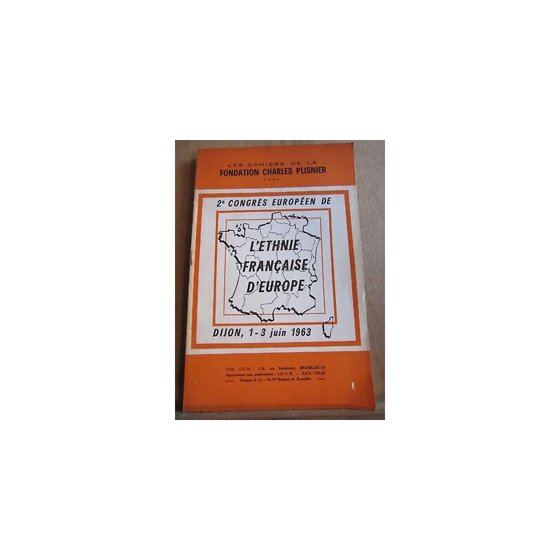 Les Cahiers de la Fondation 2ème congrès de l'ethnie française