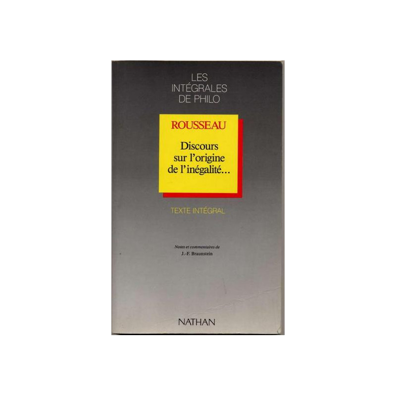 Discours sur l'origine de l'inégalité