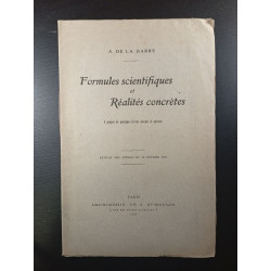 Formules scientifiques et Réalités concrètes