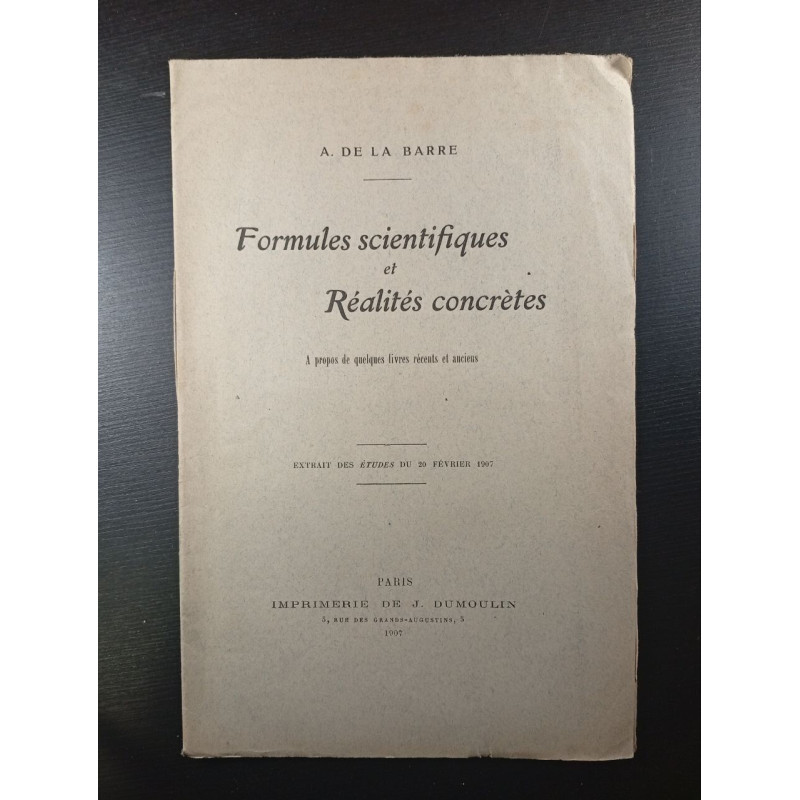 Formules scientifiques et Réalités concrètes