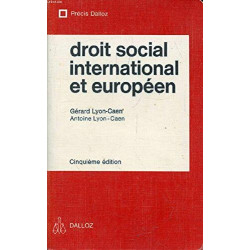 Droit social international et européen