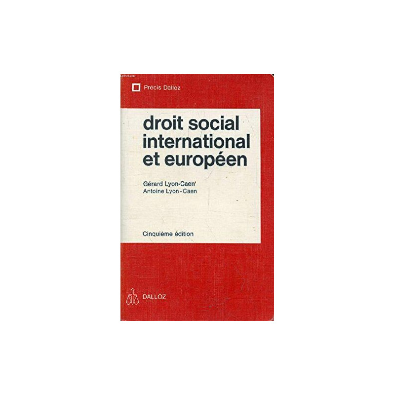 Droit social international et européen