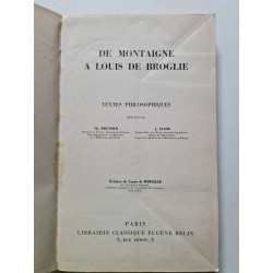 De Montaigne à Louis de Broglie