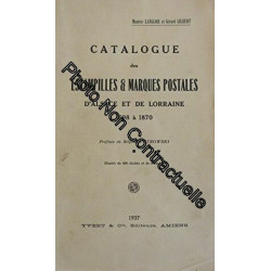 Catalogue des estampilles et marques postales d'Alsace et de...
