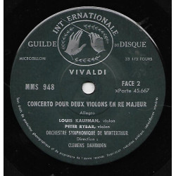 Concerto Pour Deux Violons En Ré Majeur