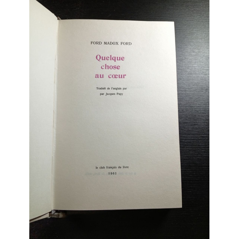 Quelque chose au cœur