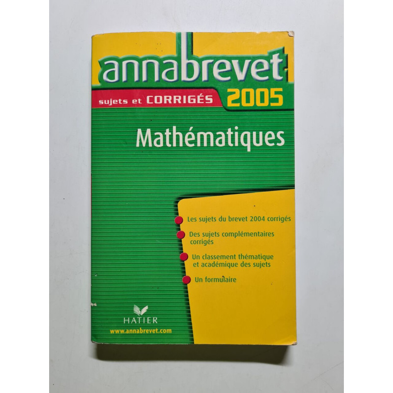 Mathématiques : Sujets et corrigés