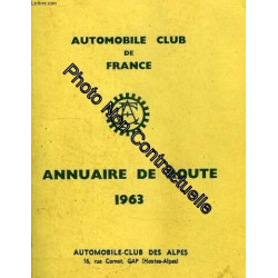 Automobile club de france annuaire de route 1963