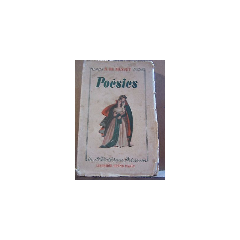 Alfred de musset poésies Librairie Gründ la Bibliothèque précieuse
