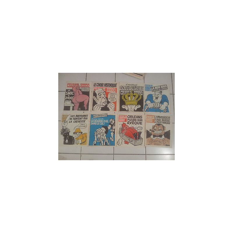 lot 8 CHARLIE HEBDO n 381 383 384 385 386 401 402 403 Cabu...