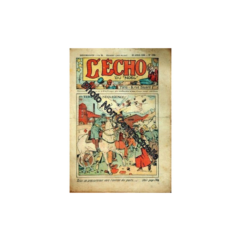 ECHO DU NOEL [No 1182] du 30/04/1933 - TERRIBLE NEGLIGENCE