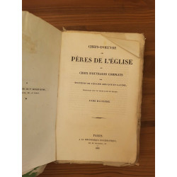 Chefs-d'œuvre des Pères de l'Eglise Tome 8 Bibliothèque...