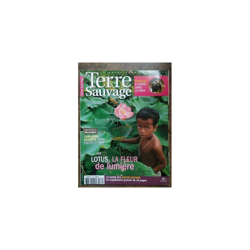 Terre Sauvage n182 Avril 2003 Asie lotus la fleur de lumière