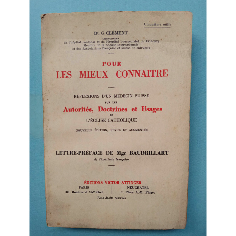 Clément - Pour les mieux connaître - Autorités Doctrines et Usages