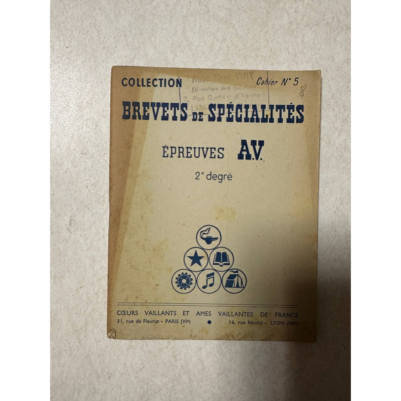 Brevets de spécialités épreuves AV n°5