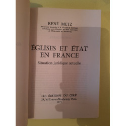 Églises et Etat en France : Situation juridique actuelle