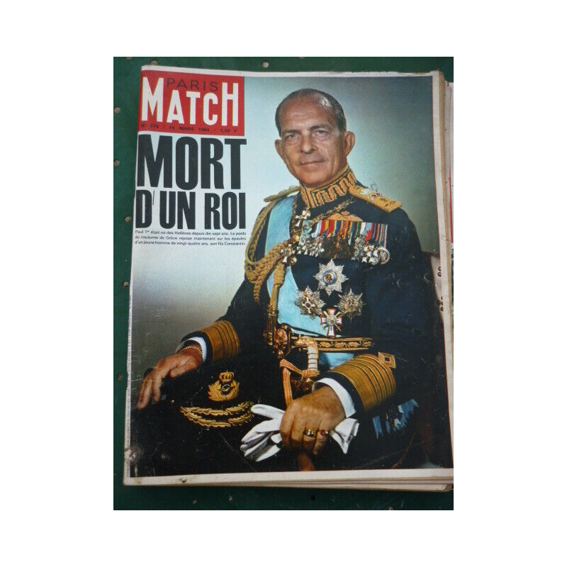 Paris Match n779 14 MARS 1964 MORT D'UN ROI