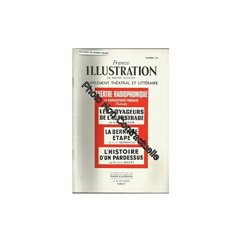 France illustration supplément théâtral et littéraire n° 141 :...