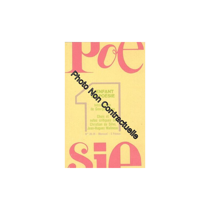 Poésie1 : n° 28 - 29 : l'enfant et la poésie