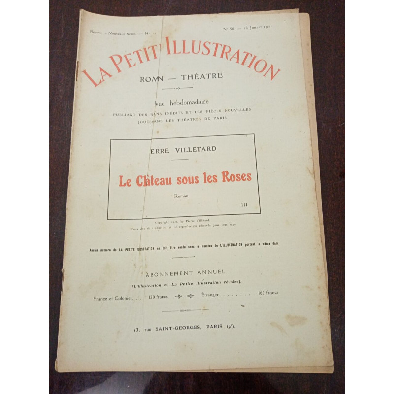 La petite Illustration N° 56. Le château sous les roses III