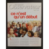 Revue Le Nouvel Observateur (sans le DVD) - Ce n'est qu'un début
