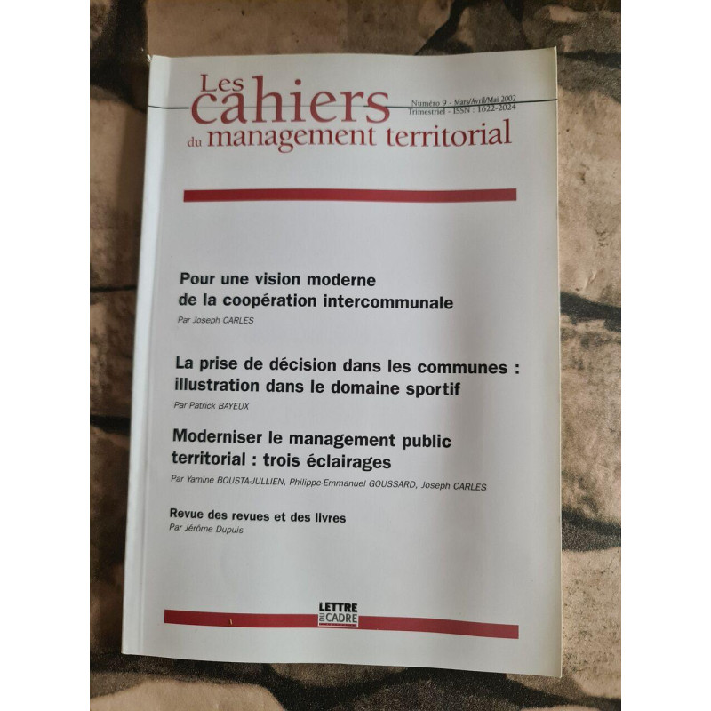 Les cahiers du management territorial