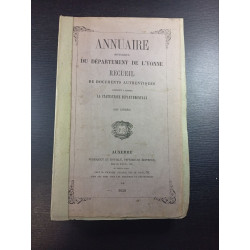 Annuaire historique du département de l'Yonne recueil de documents...